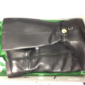 New Black Tommy Hilfiger riding boots, size 8.5 leather.